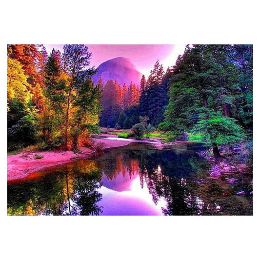 River Scenery - Full Round Drill Diamond Painting