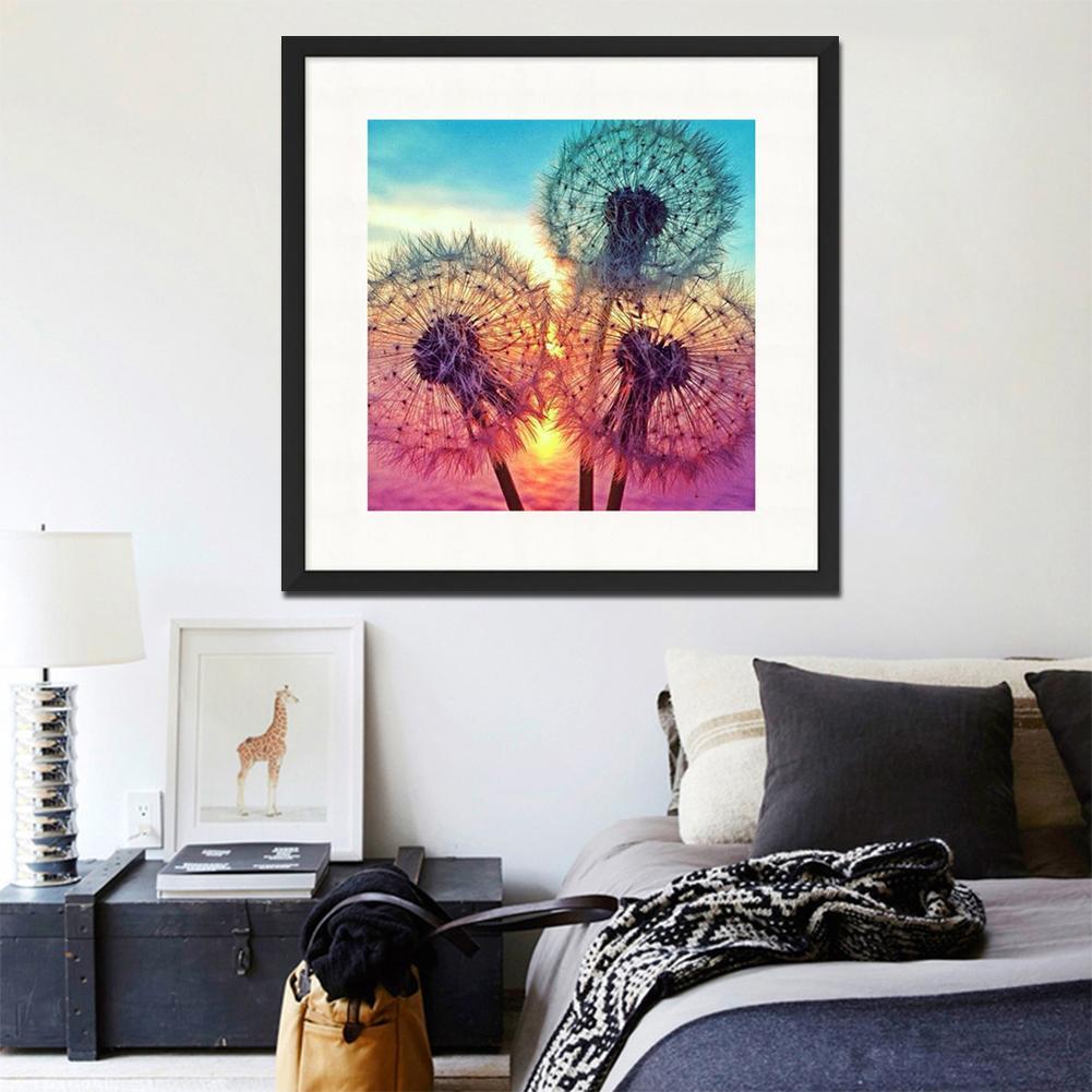 Full Drill Round 5D DIY Diamond Painting Dandelion Embroidery Decor(7313)