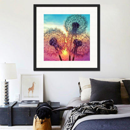 Full Drill Round 5D DIY Diamond Painting Dandelion Embroidery Decor(7313)