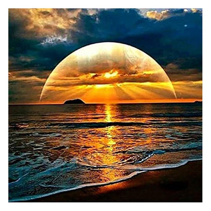 Rising Sun Sea - Full Round Drill Diamond Painting