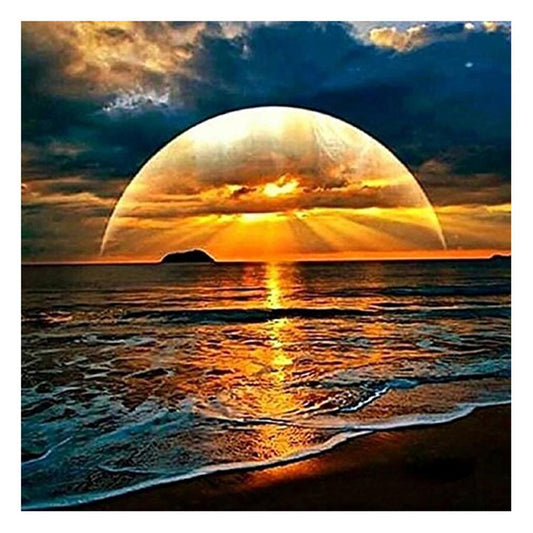Rising Sun Sea - Full Round Drill Diamond Painting