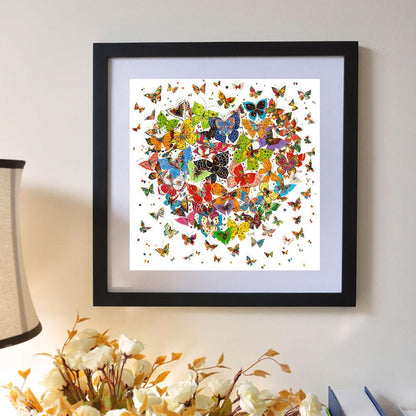 Butterfly Heart - Full Round Drill Diamond Painting