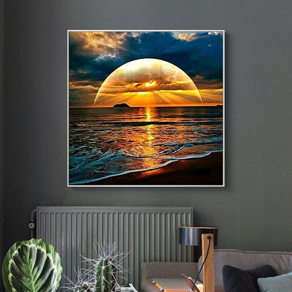 Rising Sun Sea - Full Round Drill Diamond Painting