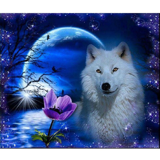 Night Wolf - Full Round Drill Diamond Painting