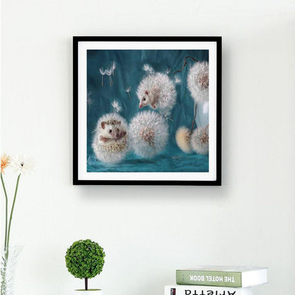 Dandelion Hedgehog - Full Round Drill Diamond Painting