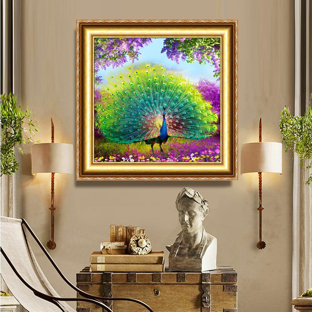 DIY Diamond Embroidery Peacock Painting for Home Decoration