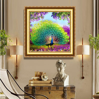 DIY Diamond Embroidery Peacock Painting for Home Decoration