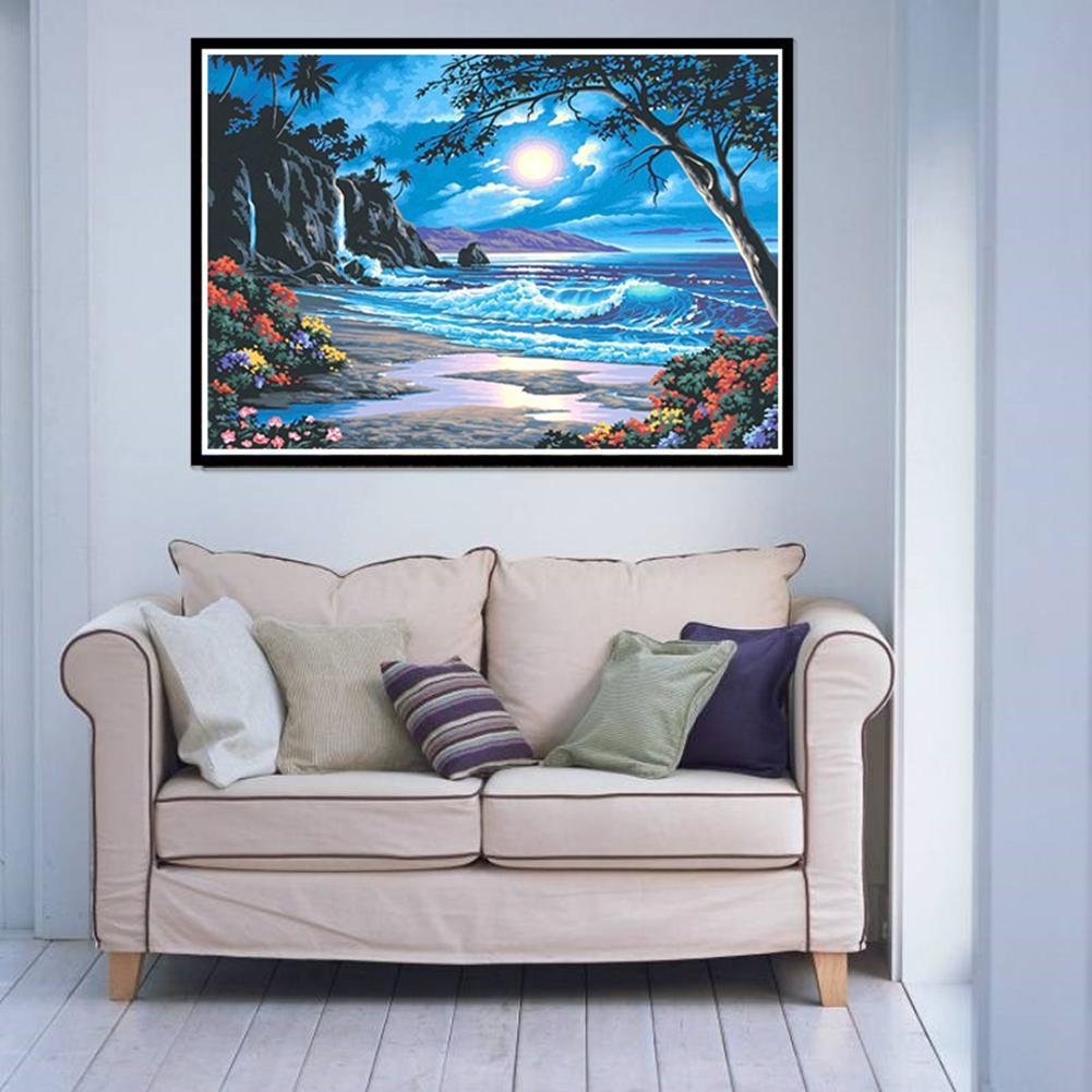 5D DIY Diamond Painting Moon Tide Embroidery Full Drill Cross Stitch Kits