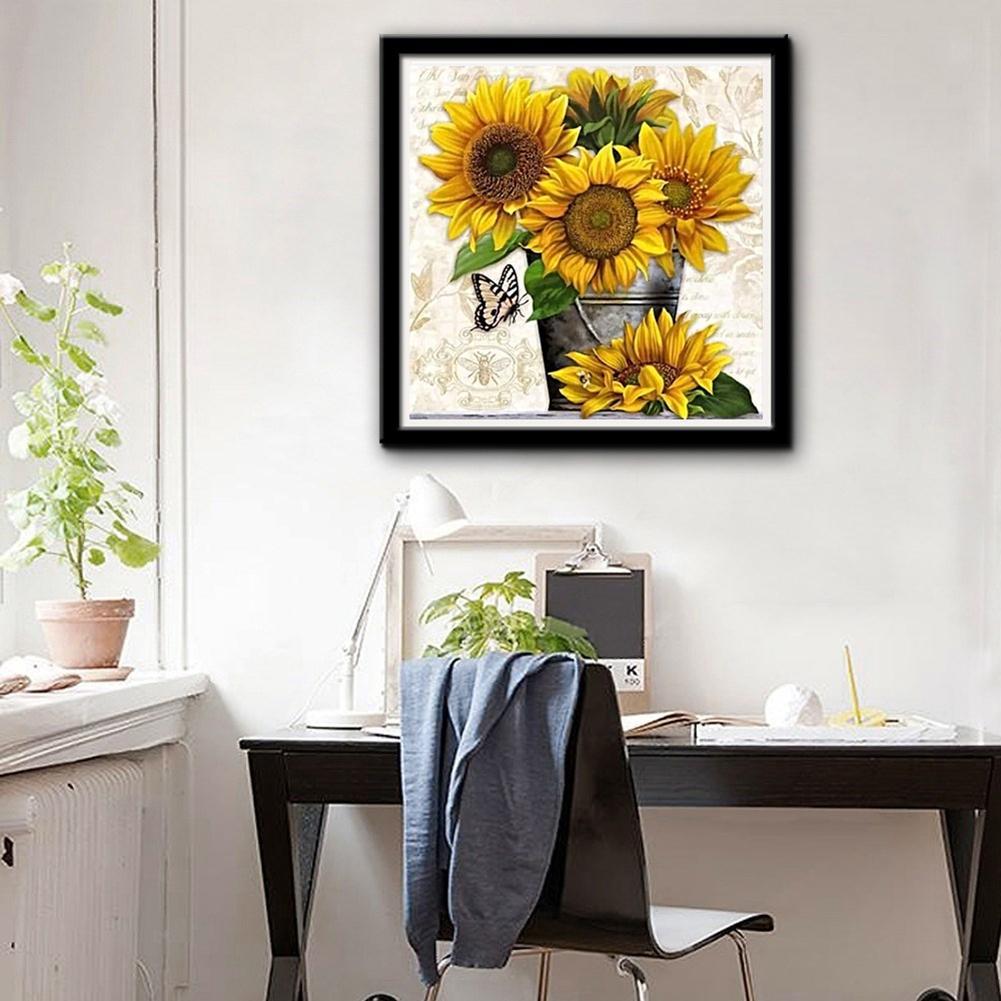 Sunflower 5D DIY Full Drill Diamond Painting Embroidery Kits Cross Stitch