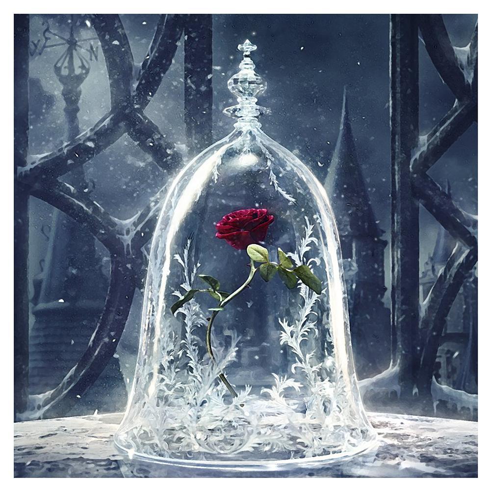 Red Rose 5D Diamond DIY Painting Kit Home Decor Craft 30 X 30cm