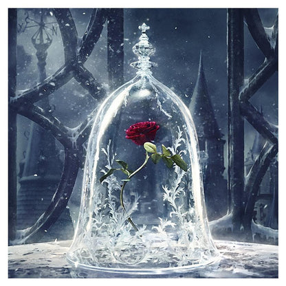 Red Rose 5D Diamond DIY Painting Kit Home Decor Craft 30 X 30cm
