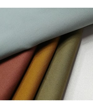 150GSM Cotton twill peach dyed woven spandex gabardine cotton fabric in roll cotton beige color