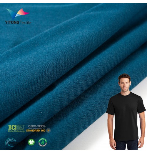 Wholesale 180 gsm Organic Cotton Fabric Knitted Cotton Fabric 100% Cotton Fabric for t-shirt Clothing