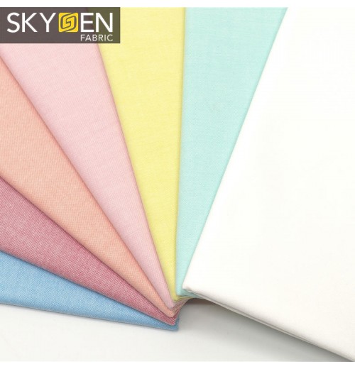 Skygen soft colorful wholesale cotton fabric mens women fabrics textiles plain woven fabric