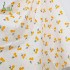 Yellow Cherry Printed Cotton Fabric Double Gauze Crepe Fabric For Baby Bibs Clothing