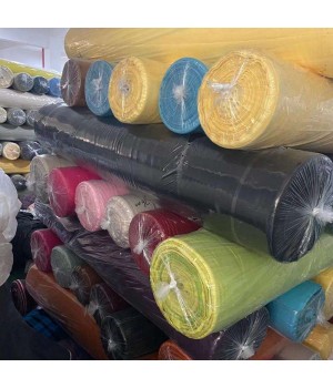 Fabric Stock Lot Cotton Twill solid woven 150gsm 43/44"