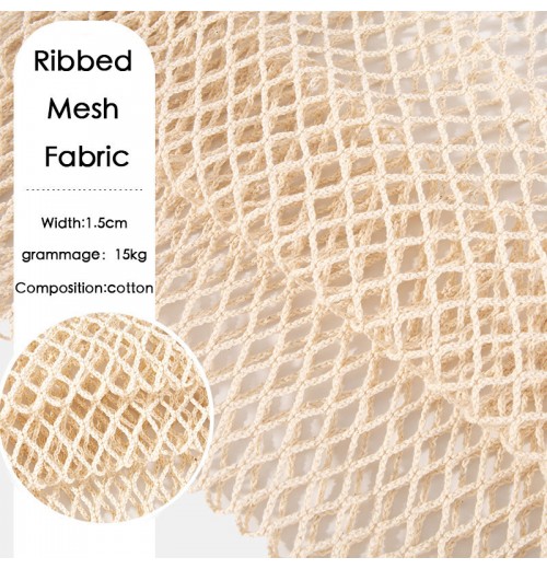 Cotton Mesh Pocket Mesh Material Diamond Shaped Handheld Mesh fabric Environmentally Friendly cotton Warp Knitting fabrics