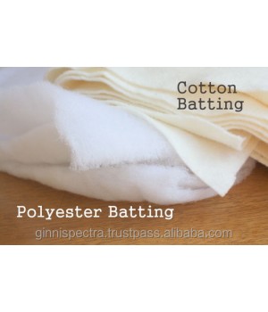 Polyester Fiber Cotton Fabric Padding Woven Technics Plain Style Garment Home Textile Interlining Bleached Pattern Carded Yarn